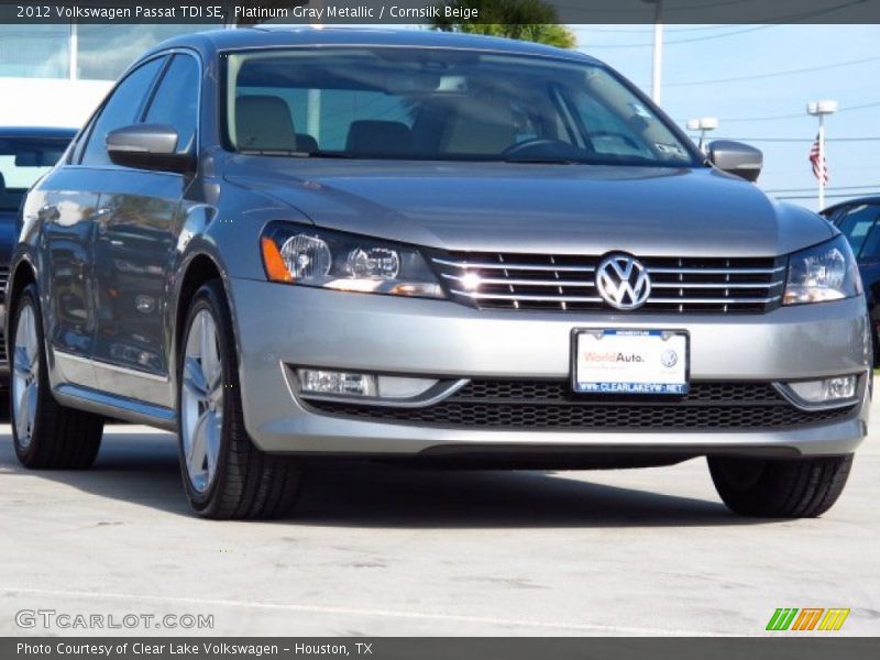 Platinum Gray Metallic / Cornsilk Beige 2012 Volkswagen Passat TDI SE