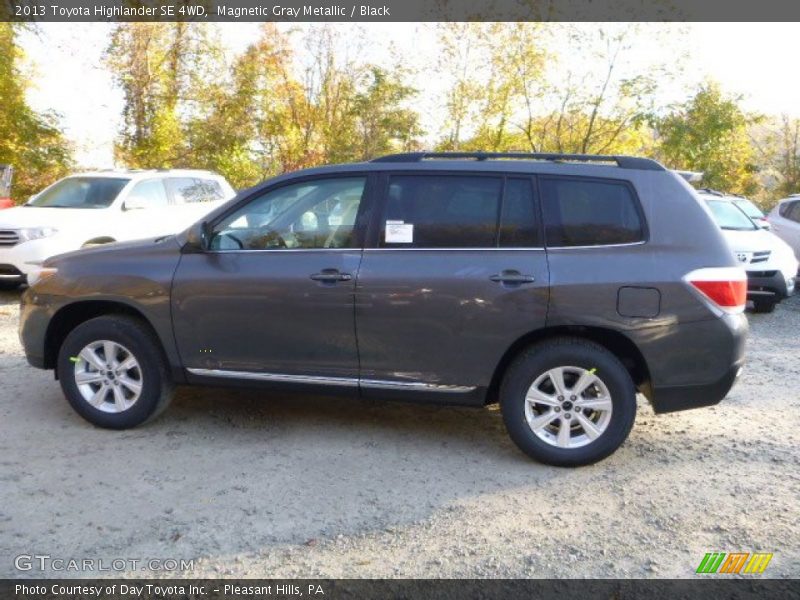 Magnetic Gray Metallic / Black 2013 Toyota Highlander SE 4WD