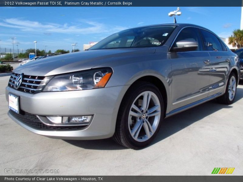 Platinum Gray Metallic / Cornsilk Beige 2012 Volkswagen Passat TDI SE