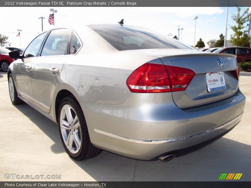 Platinum Gray Metallic / Cornsilk Beige 2012 Volkswagen Passat TDI SE