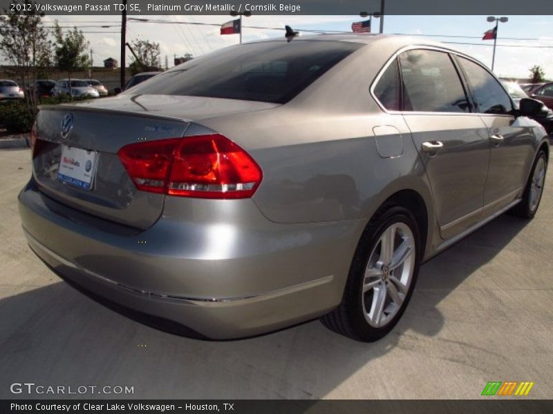 Platinum Gray Metallic / Cornsilk Beige 2012 Volkswagen Passat TDI SE