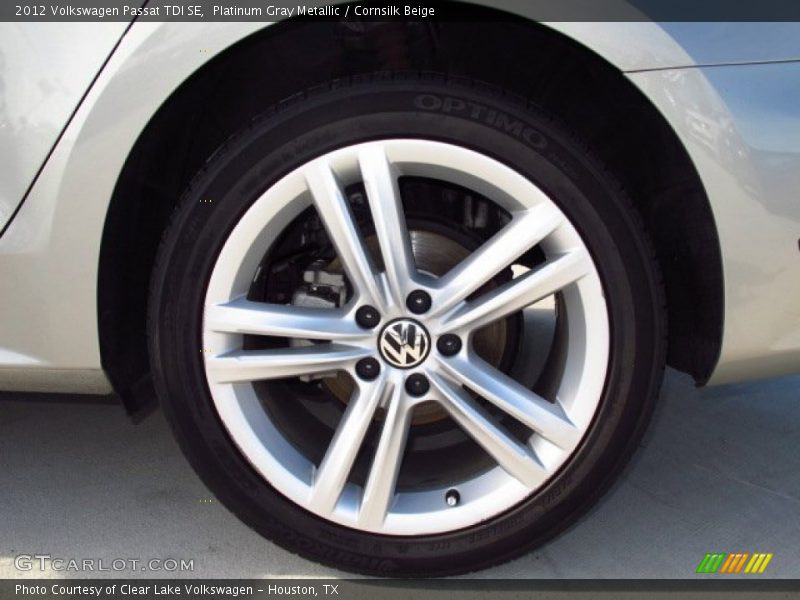Platinum Gray Metallic / Cornsilk Beige 2012 Volkswagen Passat TDI SE