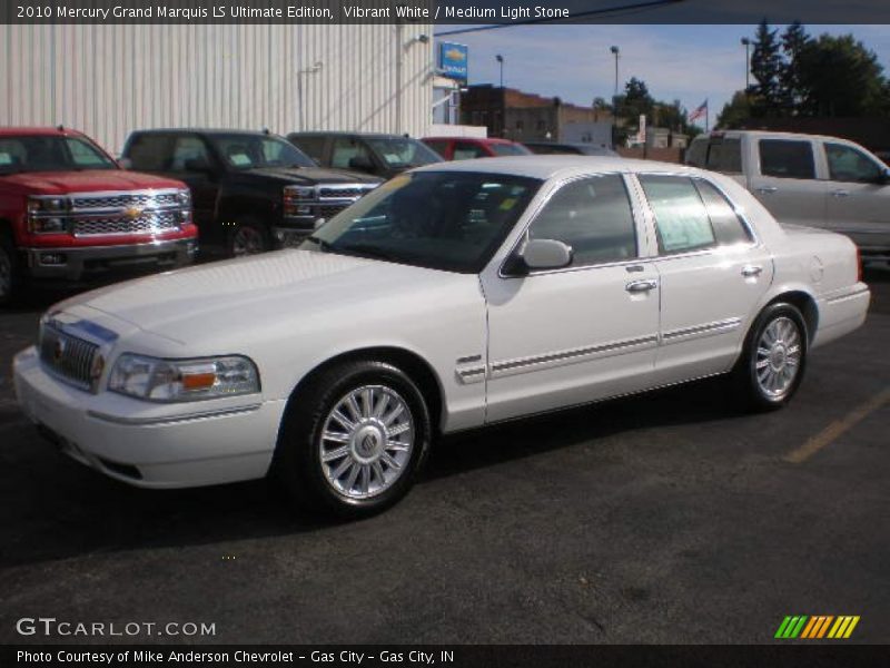 Vibrant White / Medium Light Stone 2010 Mercury Grand Marquis LS Ultimate Edition