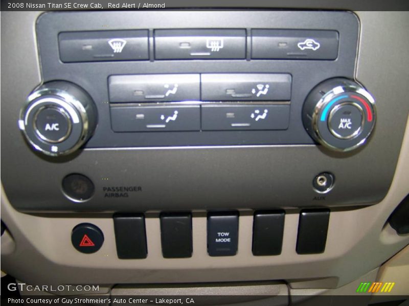 Red Alert / Almond 2008 Nissan Titan SE Crew Cab
