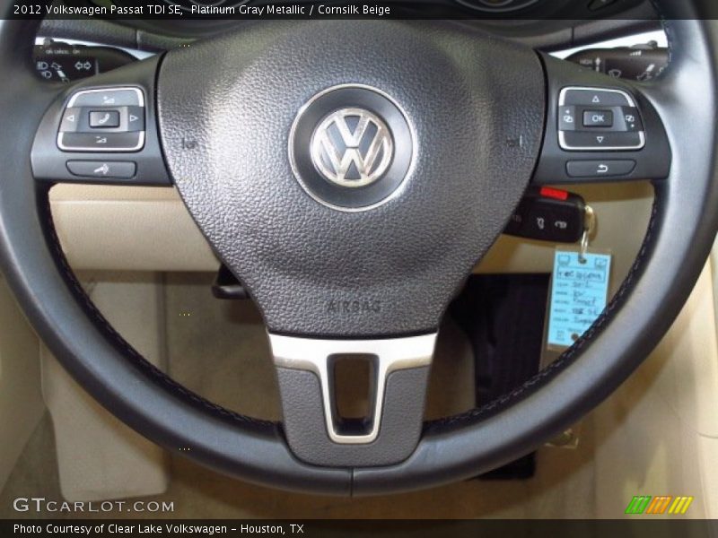 Platinum Gray Metallic / Cornsilk Beige 2012 Volkswagen Passat TDI SE