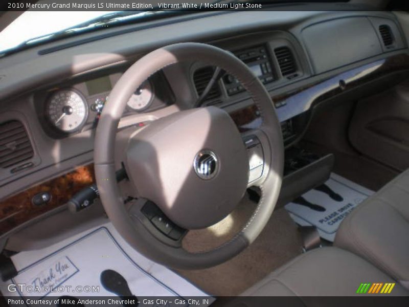 Vibrant White / Medium Light Stone 2010 Mercury Grand Marquis LS Ultimate Edition