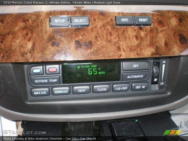 Vibrant White / Medium Light Stone 2010 Mercury Grand Marquis LS Ultimate Edition
