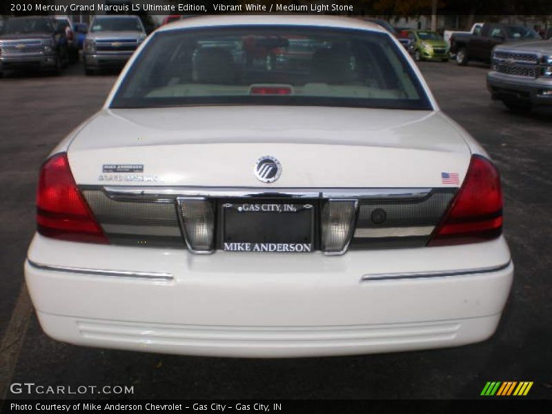 Vibrant White / Medium Light Stone 2010 Mercury Grand Marquis LS Ultimate Edition