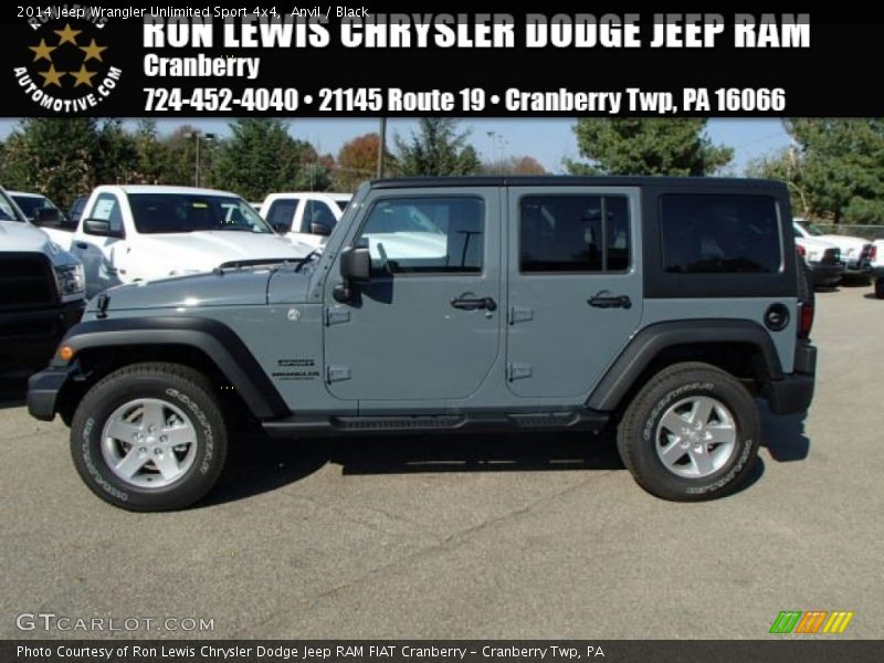 Anvil / Black 2014 Jeep Wrangler Unlimited Sport 4x4
