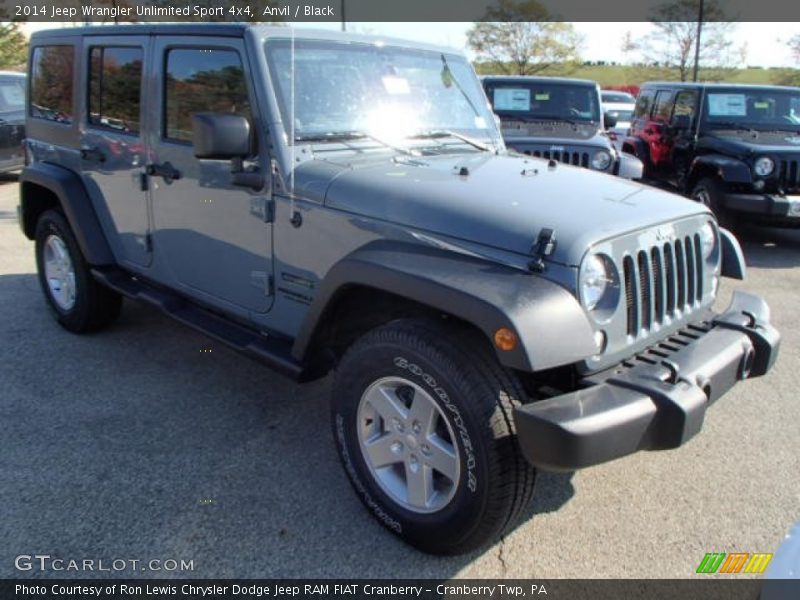 Anvil / Black 2014 Jeep Wrangler Unlimited Sport 4x4