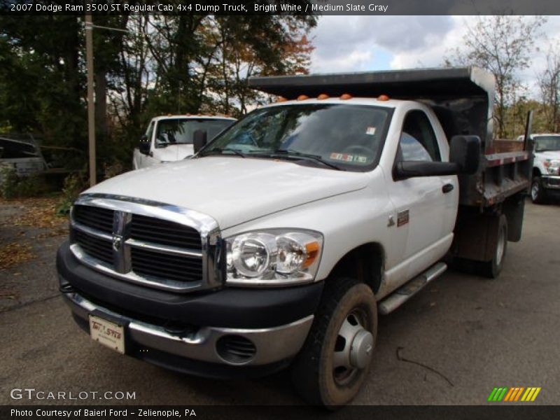 Bright White / Medium Slate Gray 2007 Dodge Ram 3500 ST Regular Cab 4x4 Dump Truck