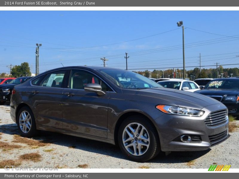 Sterling Gray / Dune 2014 Ford Fusion SE EcoBoost