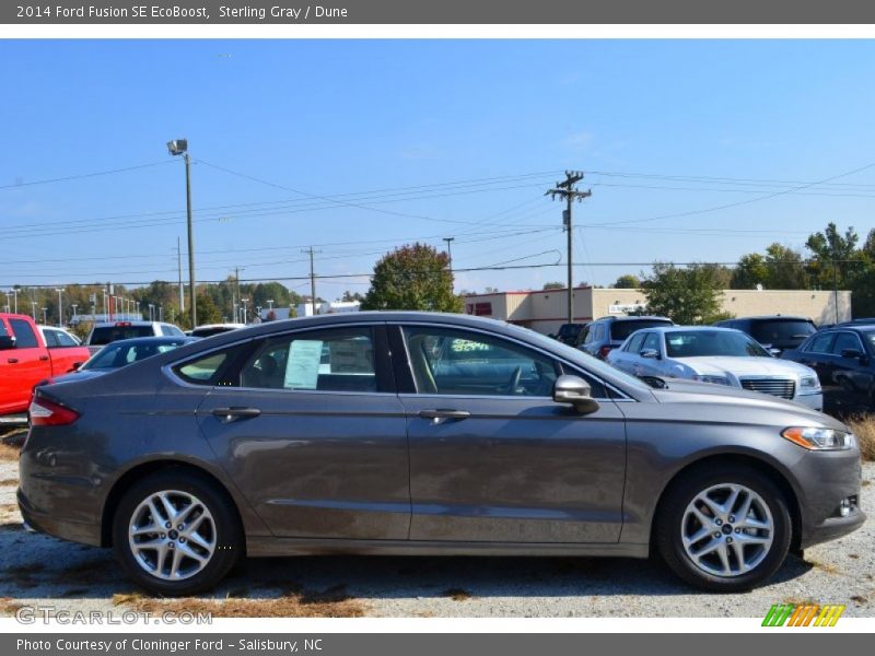 Sterling Gray / Dune 2014 Ford Fusion SE EcoBoost