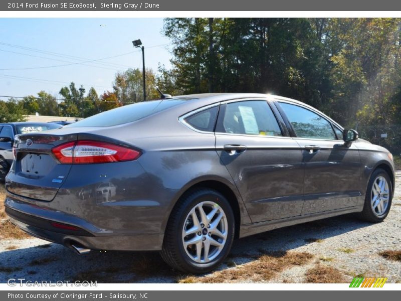 Sterling Gray / Dune 2014 Ford Fusion SE EcoBoost
