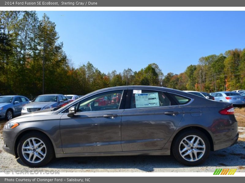 Sterling Gray / Dune 2014 Ford Fusion SE EcoBoost