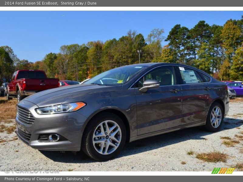 Sterling Gray / Dune 2014 Ford Fusion SE EcoBoost