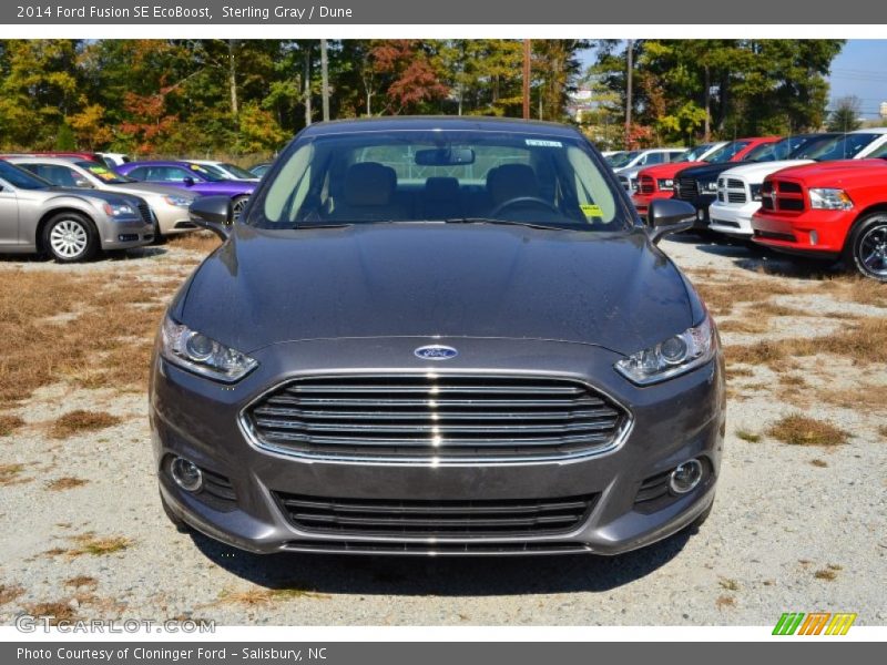 Sterling Gray / Dune 2014 Ford Fusion SE EcoBoost