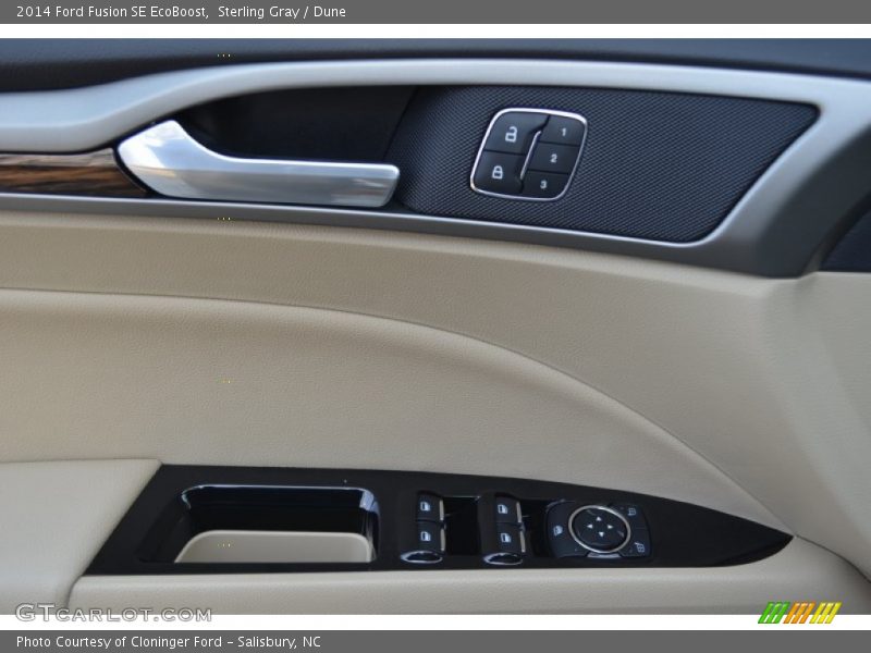 Sterling Gray / Dune 2014 Ford Fusion SE EcoBoost