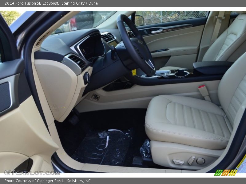 Sterling Gray / Dune 2014 Ford Fusion SE EcoBoost