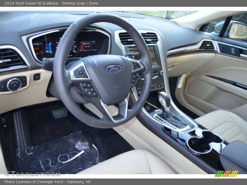 Sterling Gray / Dune 2014 Ford Fusion SE EcoBoost