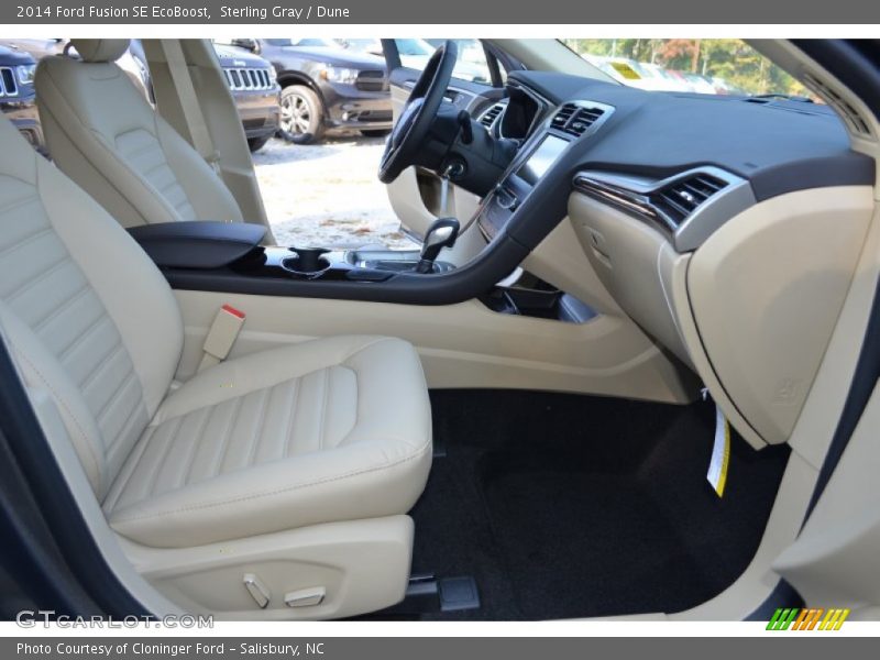 Sterling Gray / Dune 2014 Ford Fusion SE EcoBoost