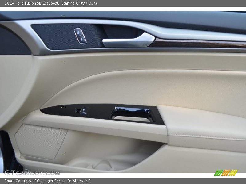 Sterling Gray / Dune 2014 Ford Fusion SE EcoBoost