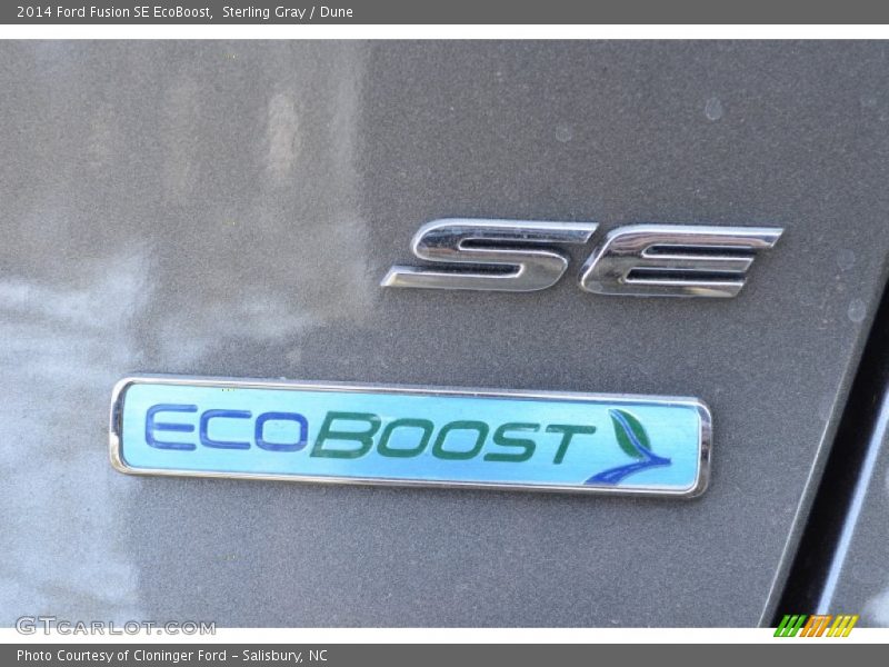 Sterling Gray / Dune 2014 Ford Fusion SE EcoBoost
