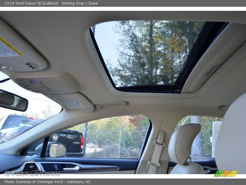 Sterling Gray / Dune 2014 Ford Fusion SE EcoBoost