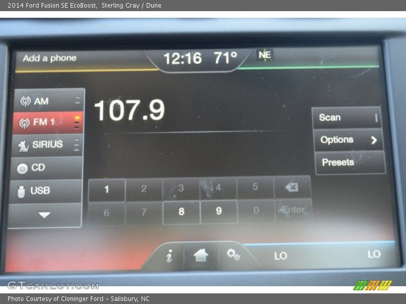 Sterling Gray / Dune 2014 Ford Fusion SE EcoBoost