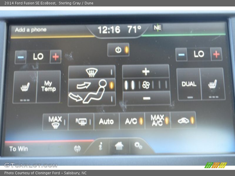 Sterling Gray / Dune 2014 Ford Fusion SE EcoBoost