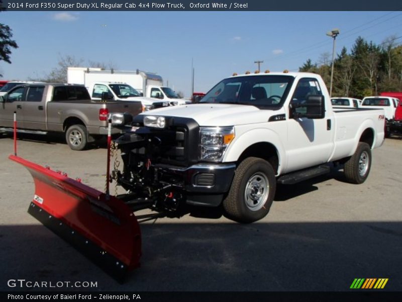 Oxford White / Steel 2014 Ford F350 Super Duty XL Regular Cab 4x4 Plow Truck