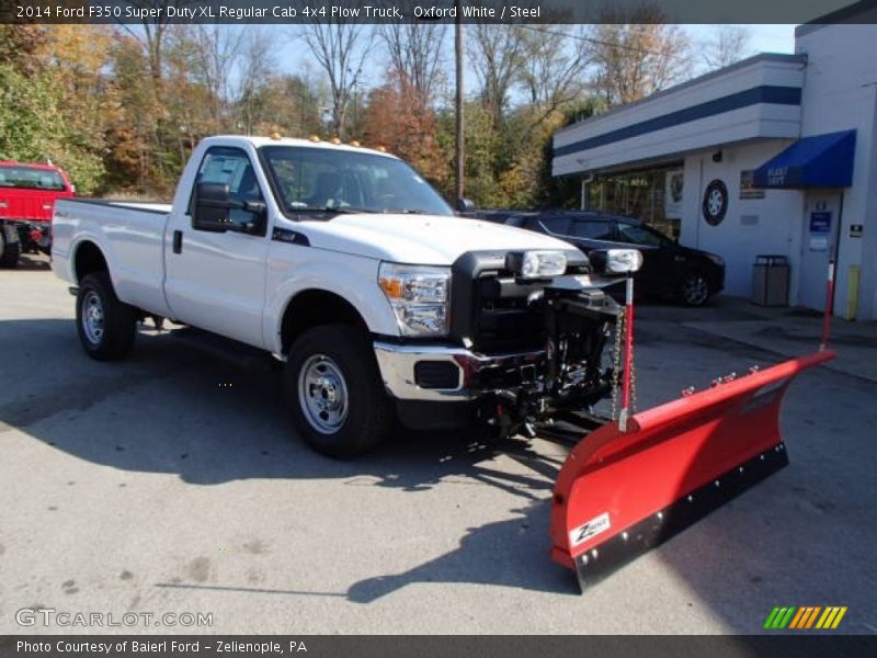 Oxford White / Steel 2014 Ford F350 Super Duty XL Regular Cab 4x4 Plow Truck