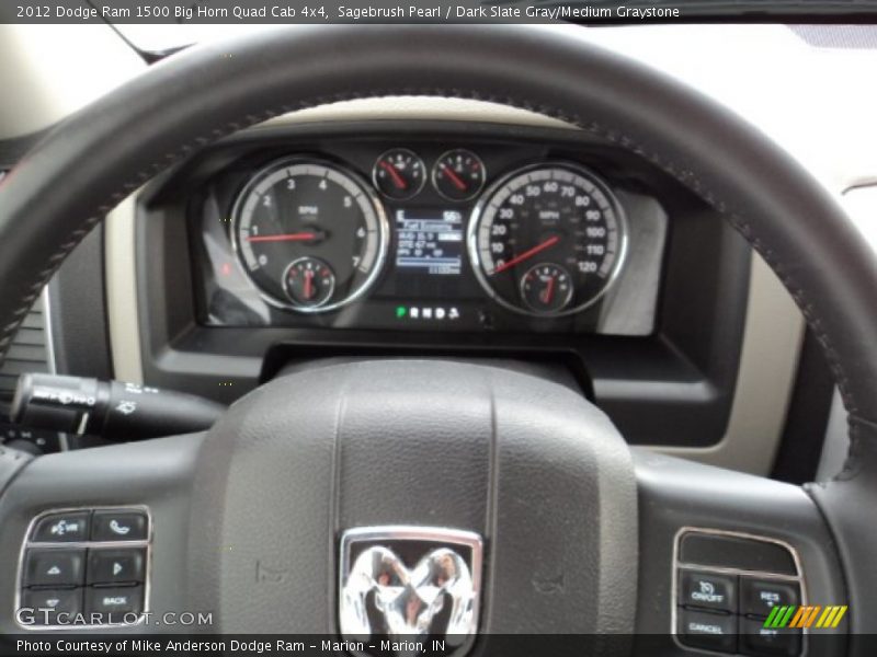 Sagebrush Pearl / Dark Slate Gray/Medium Graystone 2012 Dodge Ram 1500 Big Horn Quad Cab 4x4
