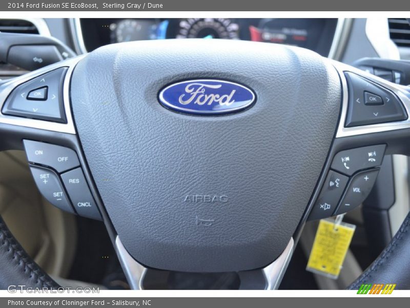 Sterling Gray / Dune 2014 Ford Fusion SE EcoBoost