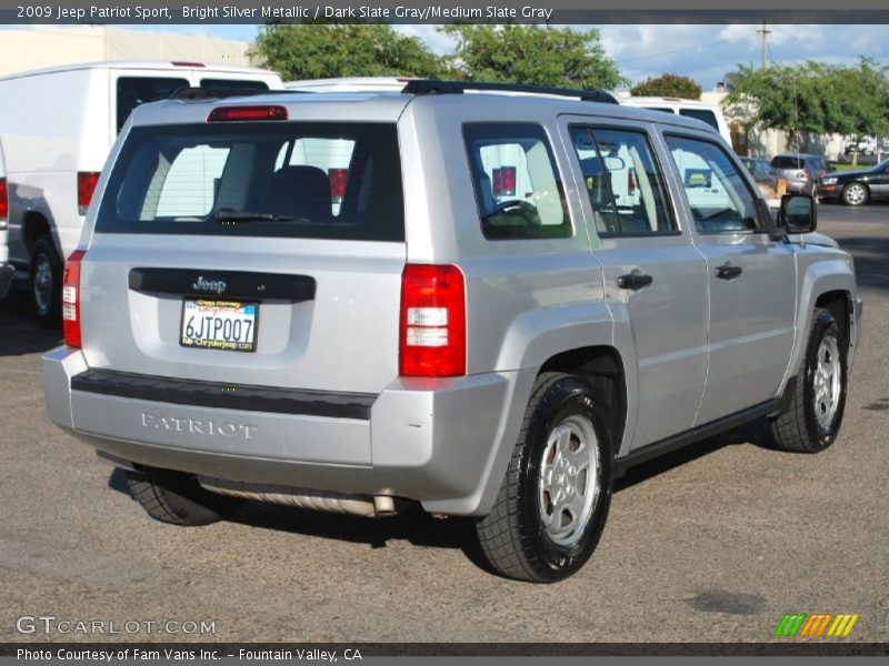 Bright Silver Metallic / Dark Slate Gray/Medium Slate Gray 2009 Jeep Patriot Sport