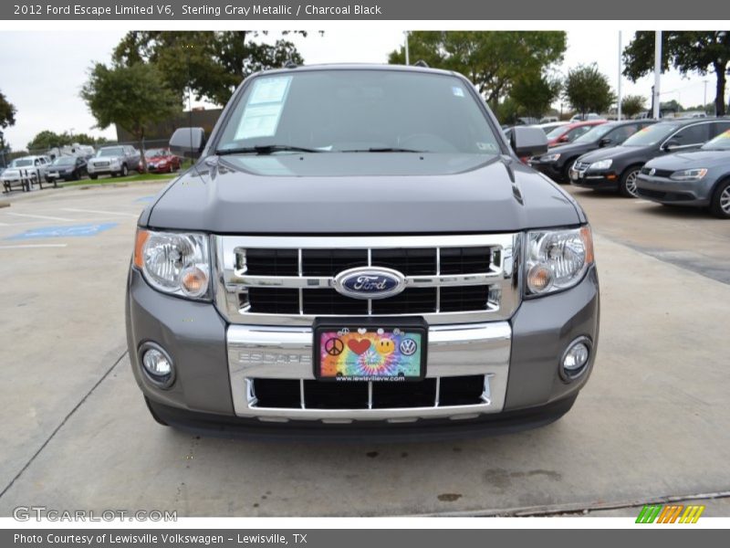 Sterling Gray Metallic / Charcoal Black 2012 Ford Escape Limited V6