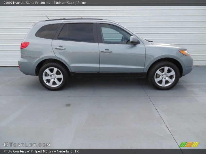 Platinum Sage / Beige 2009 Hyundai Santa Fe Limited