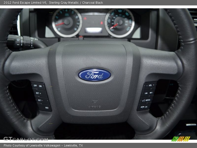 Sterling Gray Metallic / Charcoal Black 2012 Ford Escape Limited V6