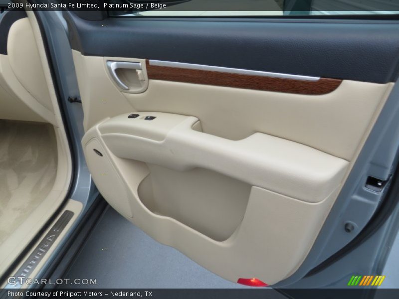 Platinum Sage / Beige 2009 Hyundai Santa Fe Limited