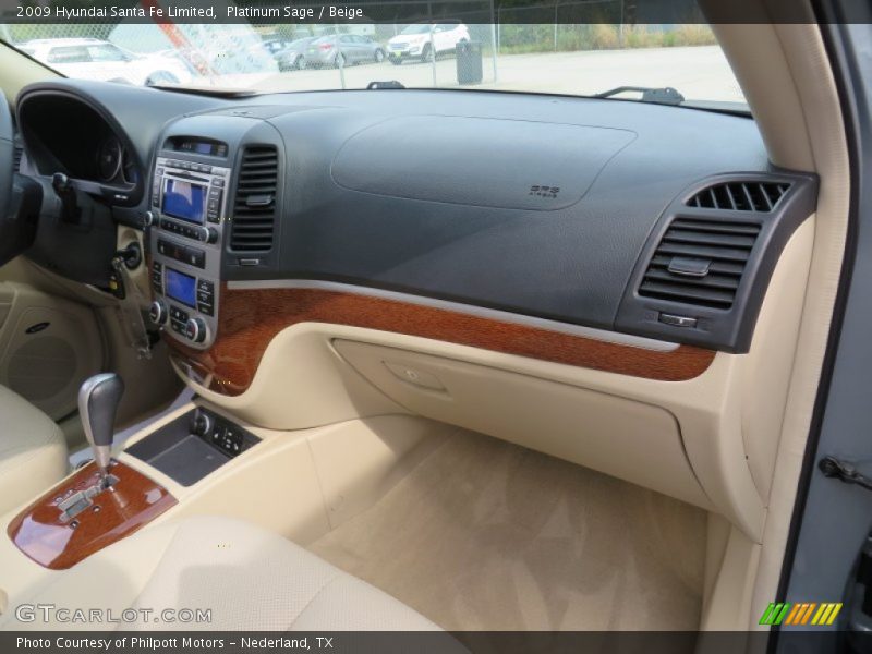 Platinum Sage / Beige 2009 Hyundai Santa Fe Limited