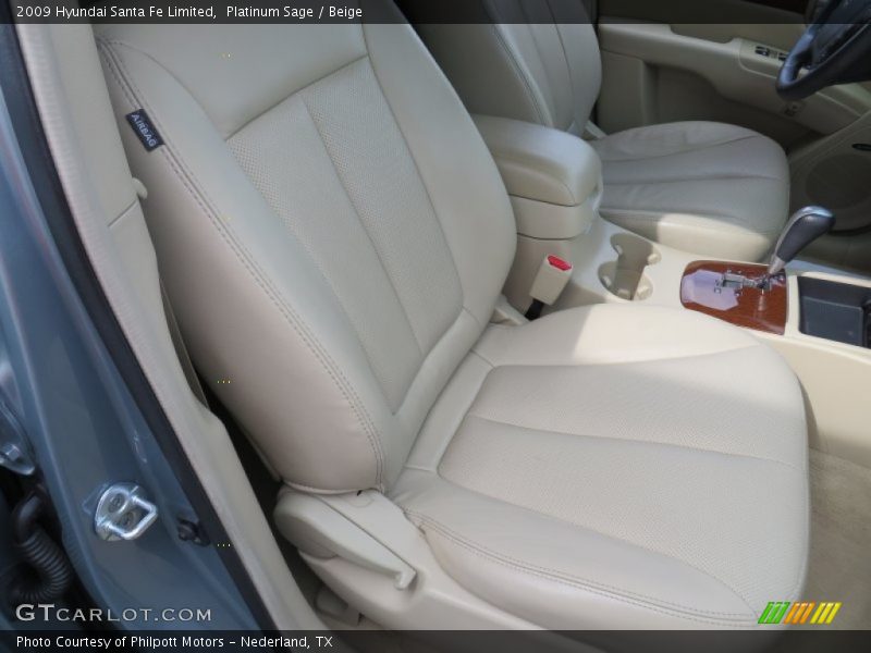 Platinum Sage / Beige 2009 Hyundai Santa Fe Limited