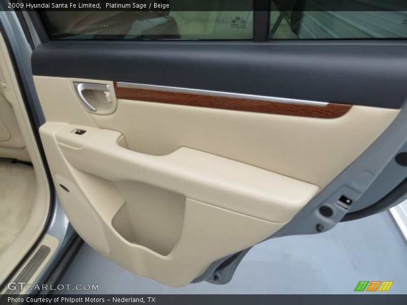 Platinum Sage / Beige 2009 Hyundai Santa Fe Limited