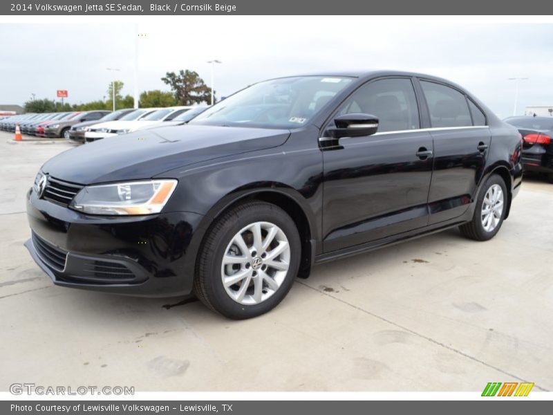 Black / Cornsilk Beige 2014 Volkswagen Jetta SE Sedan