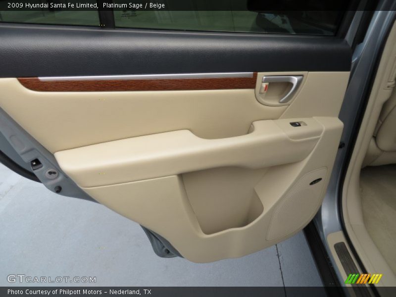 Platinum Sage / Beige 2009 Hyundai Santa Fe Limited