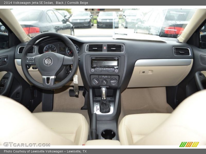 Black / Cornsilk Beige 2014 Volkswagen Jetta SE Sedan
