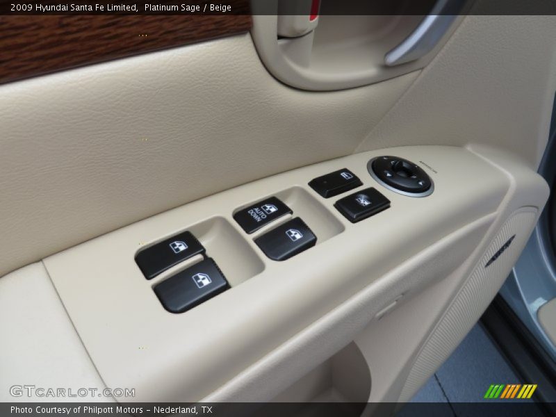 Platinum Sage / Beige 2009 Hyundai Santa Fe Limited