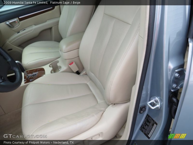 Platinum Sage / Beige 2009 Hyundai Santa Fe Limited