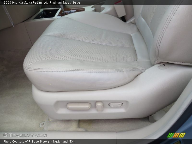 Platinum Sage / Beige 2009 Hyundai Santa Fe Limited