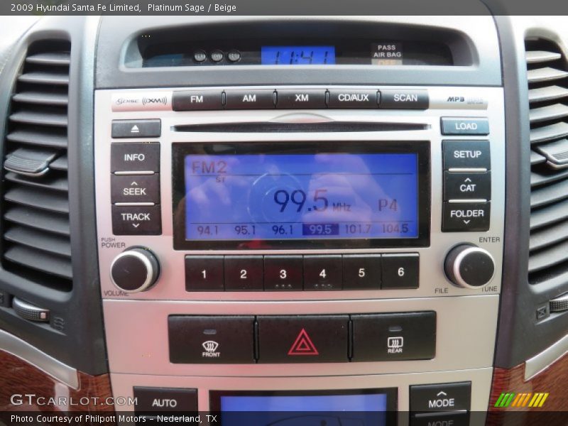 Platinum Sage / Beige 2009 Hyundai Santa Fe Limited