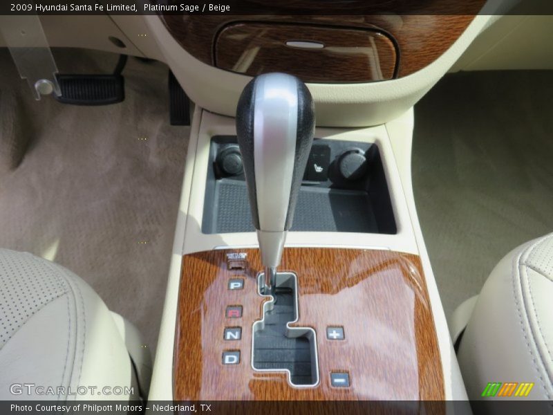 Platinum Sage / Beige 2009 Hyundai Santa Fe Limited